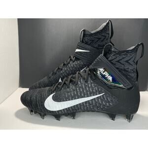 New Nike Alpha Menace Elite 2 Black Football Cleats AO3374-001 Mens Sz US 12.5